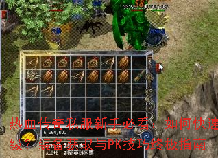 热血传奇私服新手必看:如何快速升级?装备获取与PK技巧终极指南 热血传奇私服新手必看:如何快速升级?装备获取与PK技巧终极指南