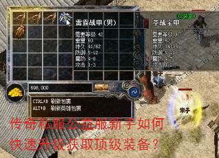 传奇私服公益服新手如何快速升级获取顶级装备? 传奇私服公益服新手如何快速升级获取顶级装备?