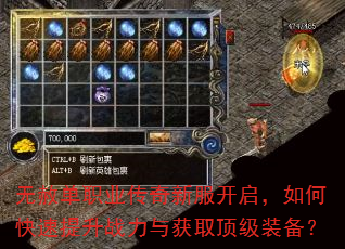 无赦单职业传奇新服开启,如何快速提升战力与获取顶级装备? 无赦单职业传奇新服开启,如何快速提升战力与获取顶级装备?