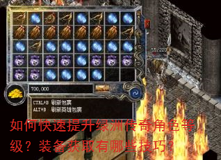如何快速提升绿洲传奇角色等级?装备获取有哪些技巧? 如何快速提升绿洲传奇角色等级?装备获取有哪些技巧?